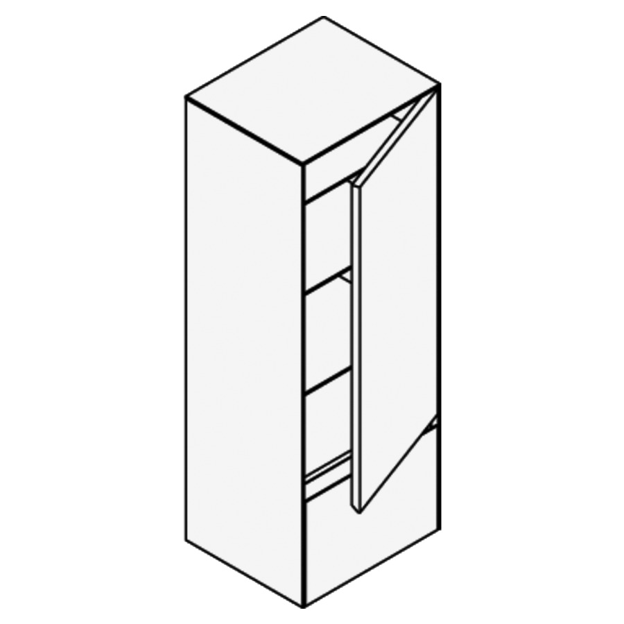 Armoire haute KARMA CERAM
41,5 x 115,0 x 40,0 cm
1 porte, charnière à droite
1 tiroir, 3 tablettes en verre