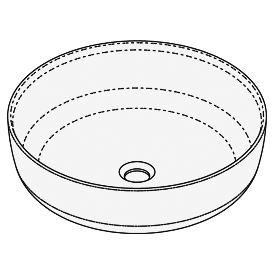 Lavabo à poser KARMA
D 50 cm, H 15 cm
solid surface, sans trop-plein