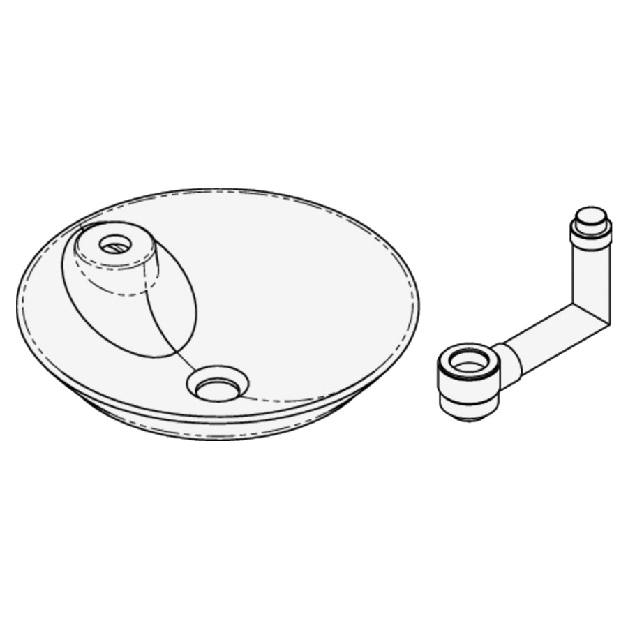 Lavabo à poser KARMA TULIPE
D 46 cm, H 12,5 cm
coulée minérale, avec système
de trop-plein invisible