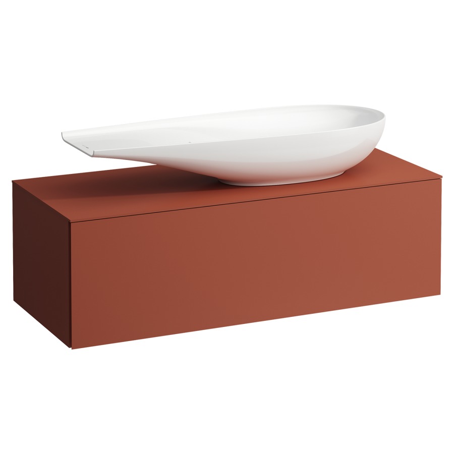 Élément inférieur
ILBAGNOALESSI
120,0 x 37,0 x 50,0 cm
élément à 1 tiroir
avec plaque de recouvrement
HPL de 6 mm en couleur corpus
pour lavabo à poser
234 077, découpe à droite