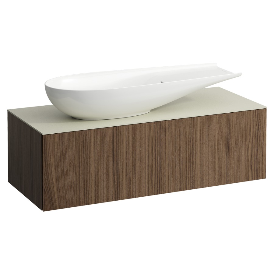 Élément inférieur
ILBAGNOALESSI
120,0 x 37,0 x 50,0 cm
élément à 1 tiroir
avec plaque de recouvrement
de 6 mm céramique Calce Avorio
pour lavabo à poser 234 073
découpe à gauche