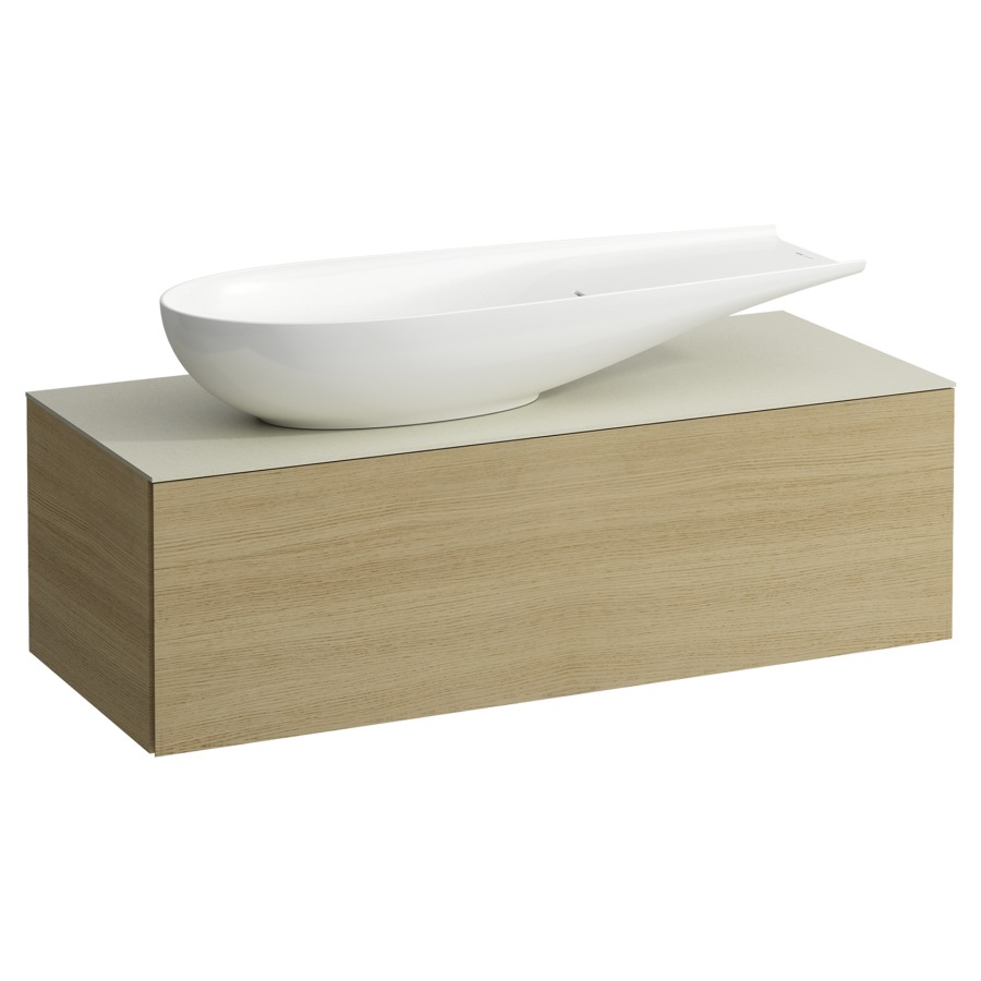 Élément inférieur
ILBAGNOALESSI
120,0 x 37,0 x 50,0 cm
élément à 1 tiroir
avec plaque de recouvrement
de 6 mm céramique Calce Avorio
pour lavabo à poser 234 073
découpe à gauche