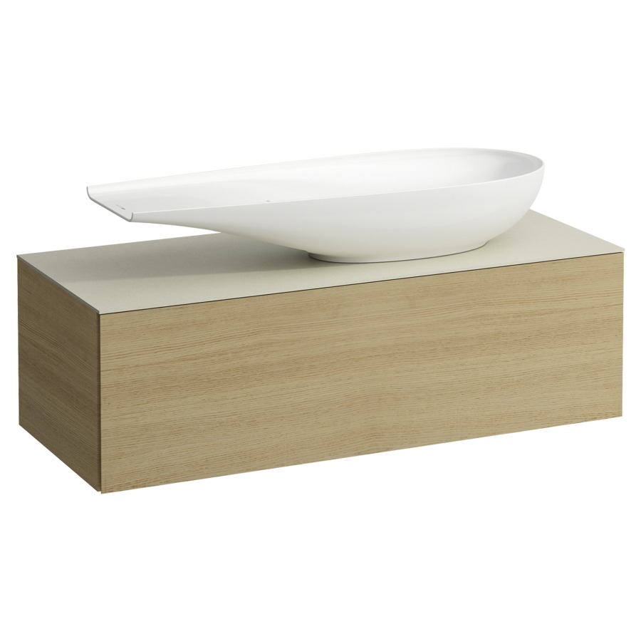 Élément inférieur
ILBAGNOALESSI
120,0 x 37,0 x 50,0 cm
élément à 1 tiroir
avec plaque de recouvrement
de 6 mm céramique Calce Avorio
pour lavabo à poser 234 073
découpe à droite