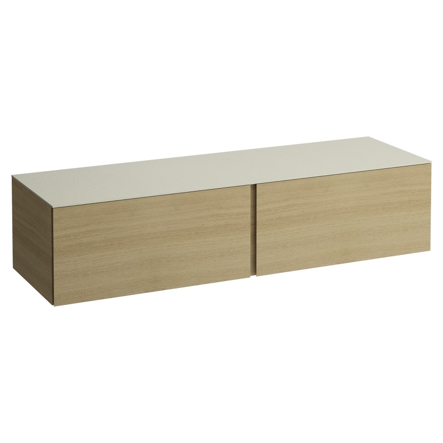 Élément inférieur
ILBAGNOALESSI
160,0 x 37,0 x 50,0 cm
élément à 2 tiroirs
avec plaque de recouvrement
de 6 mm céramique Calce Avorio
sans découpe de lavabo