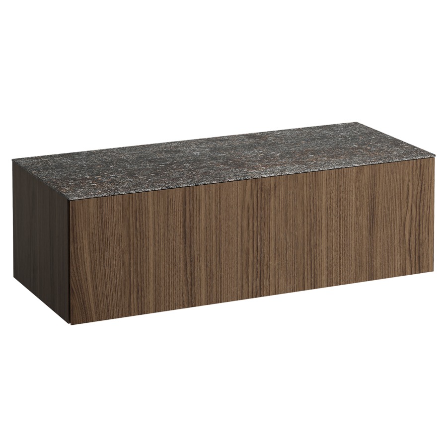 Élément inférieur
ILBAGNOALESSI
120,0 x 37,0 x 50,0 cm
élément à 1 tiroir
avec plaque de recouvrement
de 6 mm céramique
Marrone Naturale
sans découpe de lavabo
