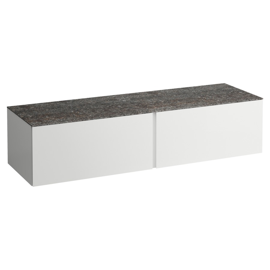 Élément inférieur
ILBAGNOALESSI
160,0 x 37,0 x 50,0 cm
élément à 2 tiroirs
avec plaque de recouvrement
de 6 mm céramique Marrone
Naturale, sans découpe de
lavabo