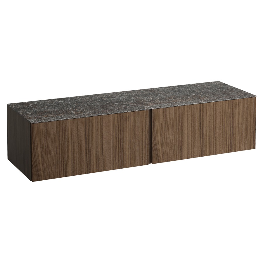 Élément inférieur
ILBAGNOALESSI
160,0 x 37,0 x 50,0 cm
élément à 2 tiroirs
avec plaque de recouvrement
de 6 mm céramique Marrone
Naturale, sans découpe de
lavabo