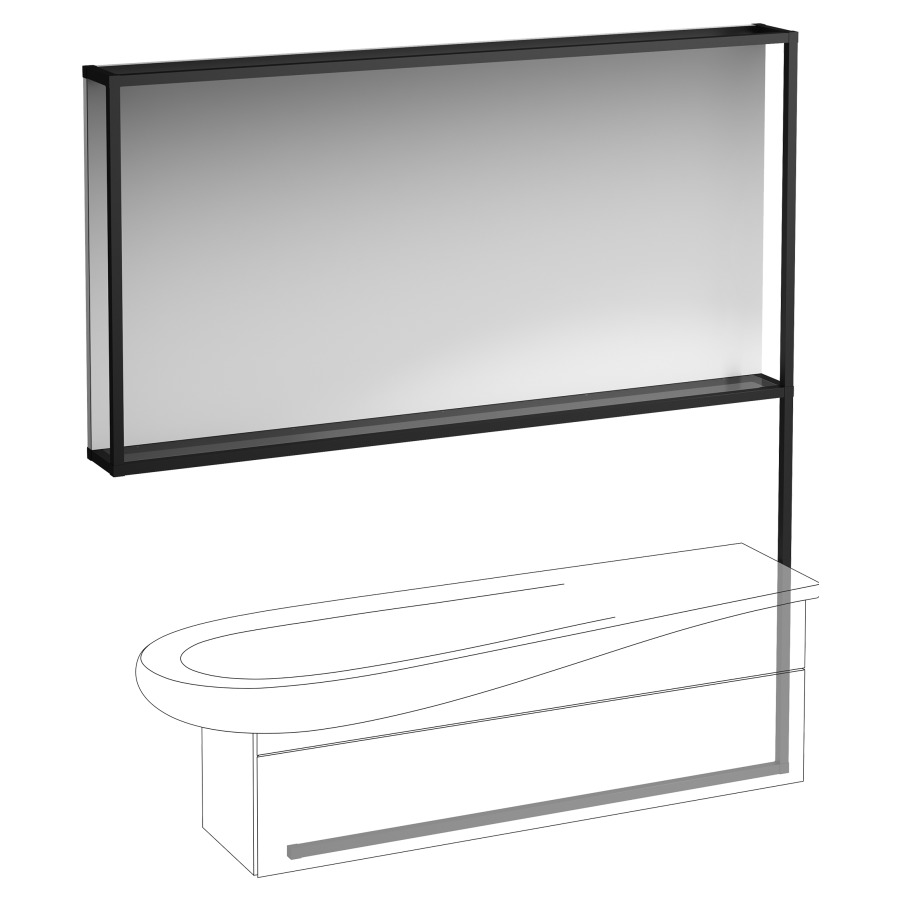 Miroir lumineux ILBAGNOALESSI
160 x 50 cm
avec cadre lumineux, pour
élément inférieur 248 188 con
lavabo 212 047/048