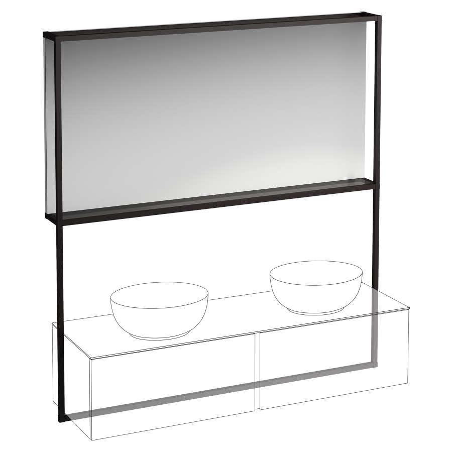 Miroir lumineux ILBAGNOALESSI
160 x 50 cm
avec cadre lumineux, pour
élément inférieur 160 cm con
lavabo à poser
234 073/074/075/076/077
pour 2 bassins