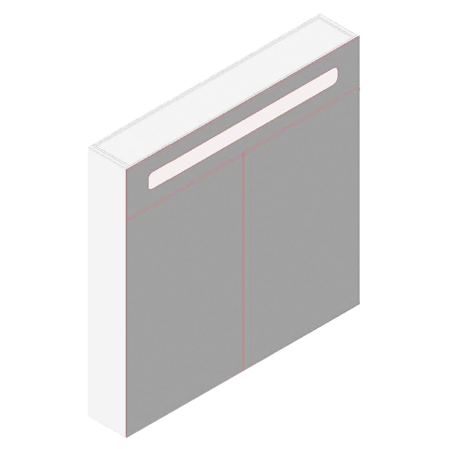 Armoire de toilette DAILY
80,0 x 80,0 x 13,5 cm
2 portes à double miroir
éclairage LED, 1 x 13 W, IP44