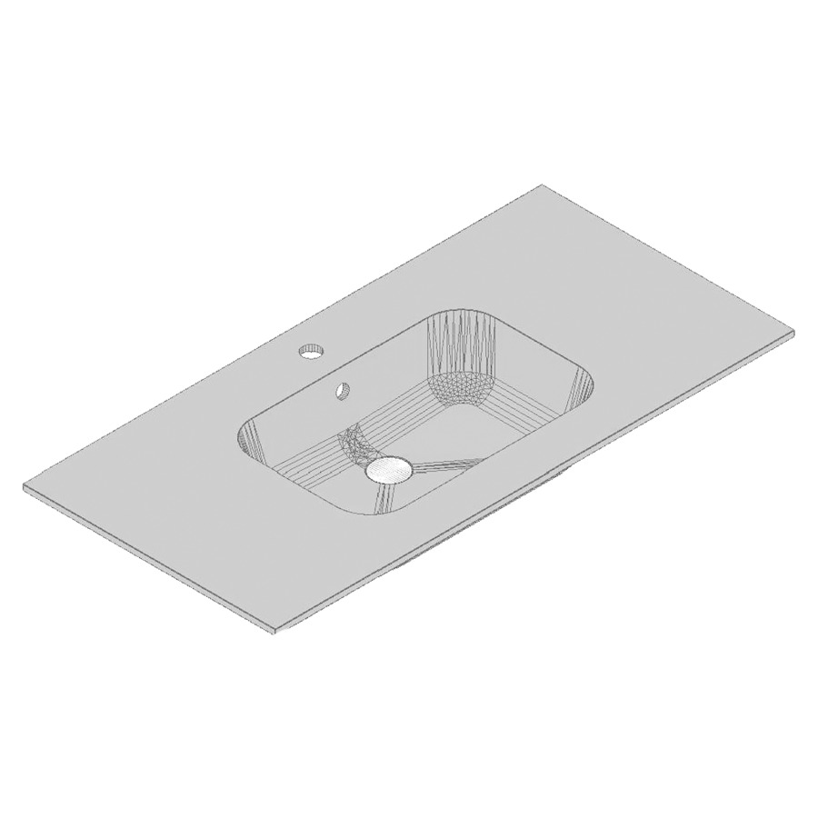 Lavabo GIOTTO
103,0-122,0 x 1,6 x 50,0 cm
coulée minérale