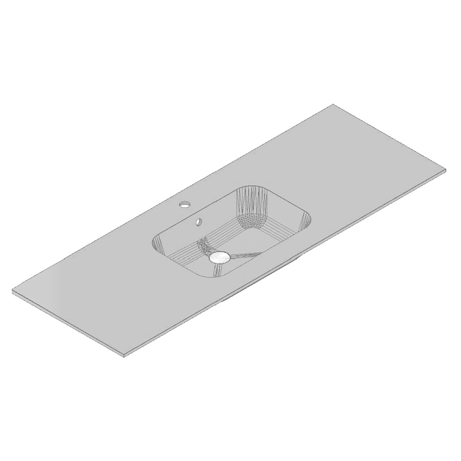 Lavabo GIOTTO
143,0-162,0 x 1,6 x 50,0 cm
coulée minérale