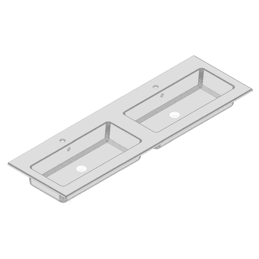 Lavabo double Galileo Rettangolo