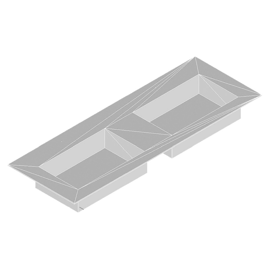 Lavabo double LEONARDO HPL
163,0-182,0 x 1,0 x 50,0 cm
HPL, avec fond amovible