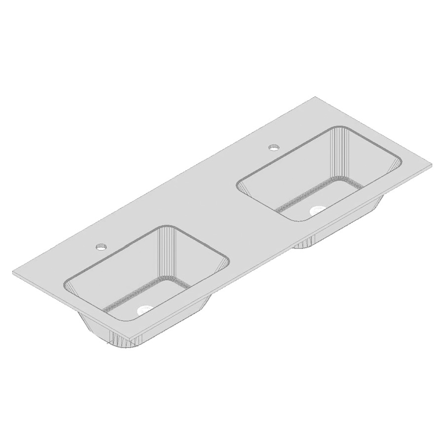 Lavabo double DHARMA
143,0-162,0 x 1,2 x 50,0 cm
verre satiné