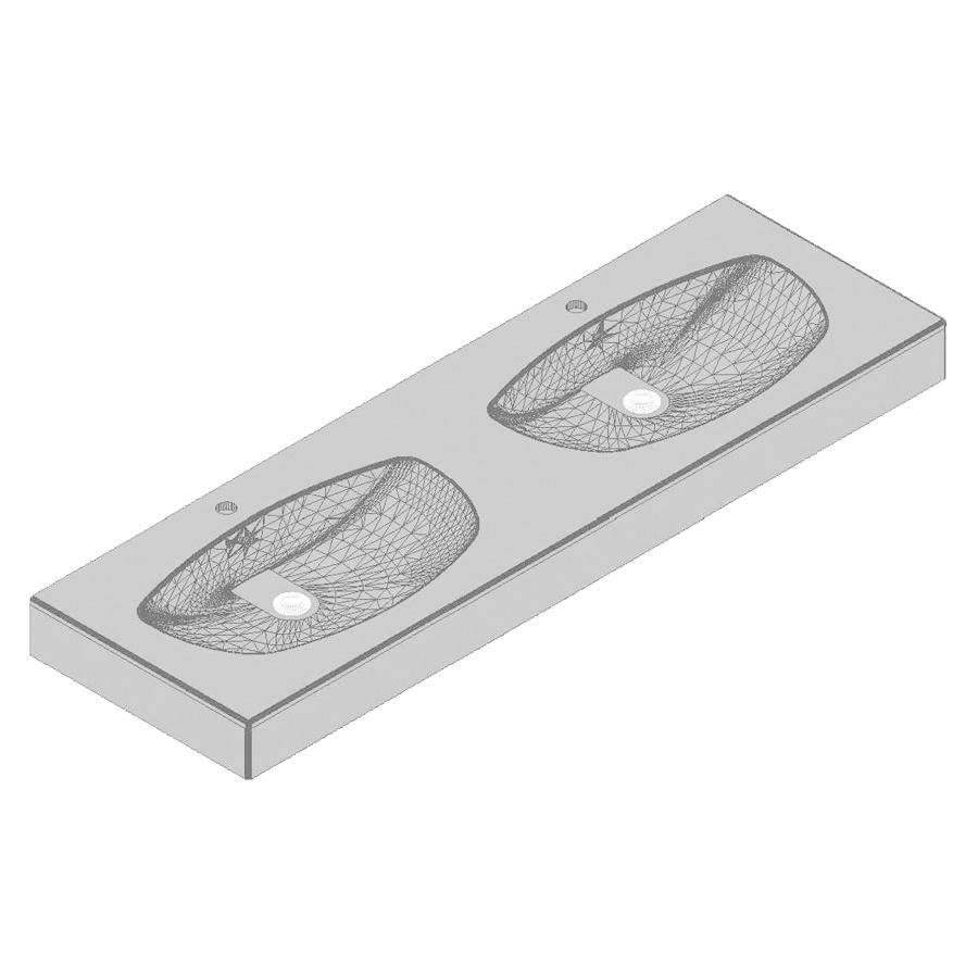 Lavabo double Galileo Free Ovale