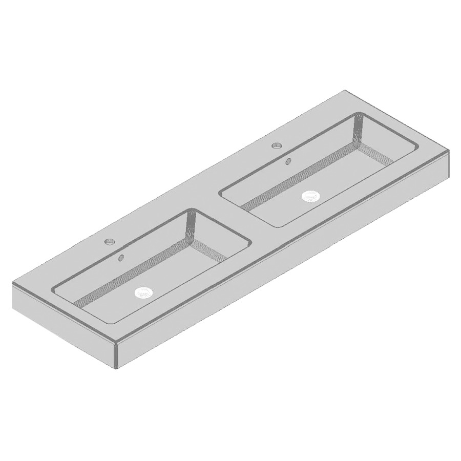 Lavabo double Galileo Free Rettangolo