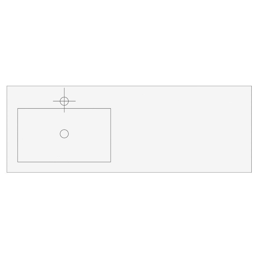 Lavabo RAFFAELLO FREE
123,0-142,0 x 14,0 x 50,0 cm
grès cérame fin mat
avec écoulement
