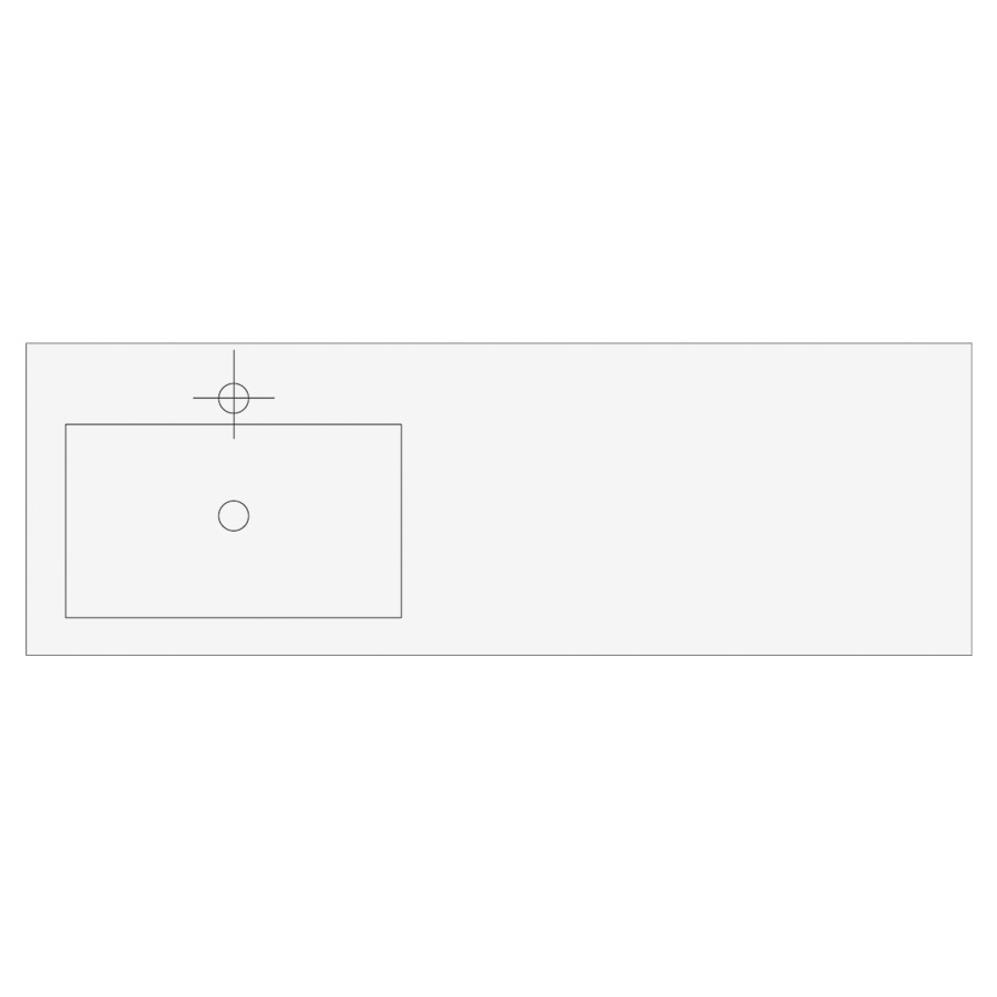 Lavabo RAFFAELLO FREE
143,0-162,0 x 14,0 x 50,0 cm
grès cérame fin mat
avec écoulement