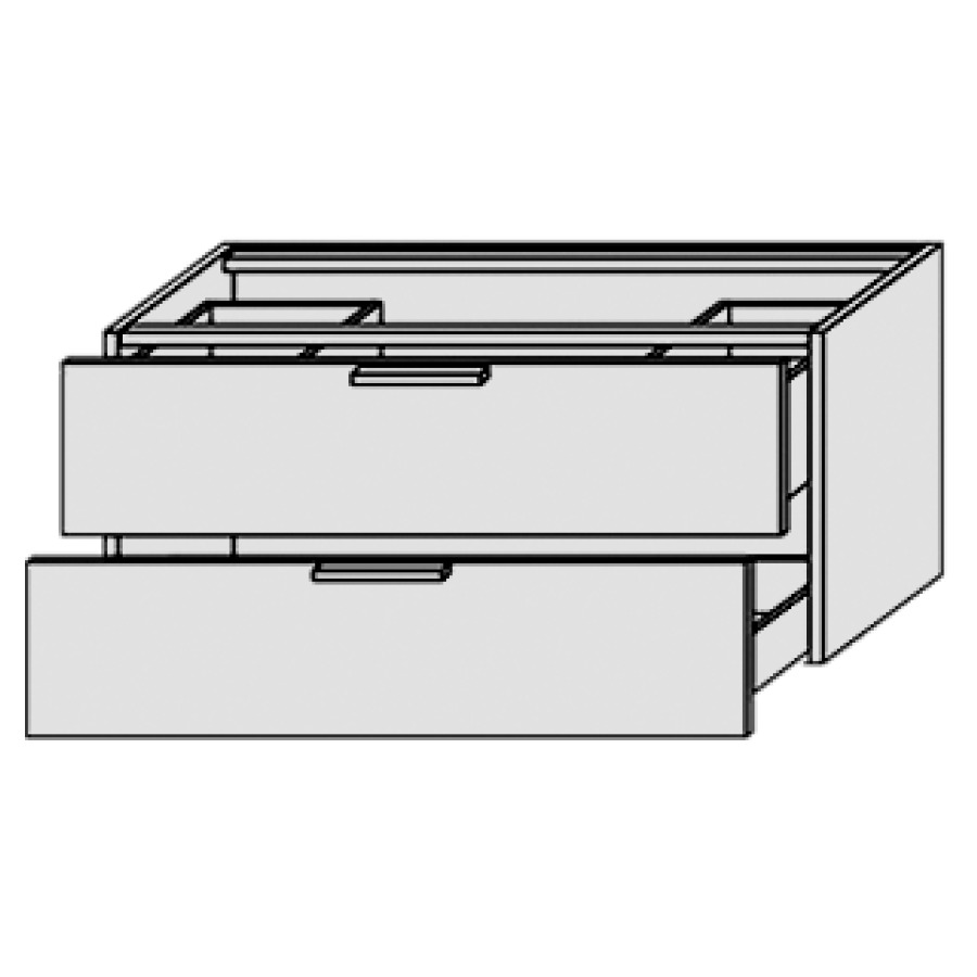 Élément inférieur PROGETTO
100,0 x 48,0 x 50,0 cm
élément à 2 tiroirs