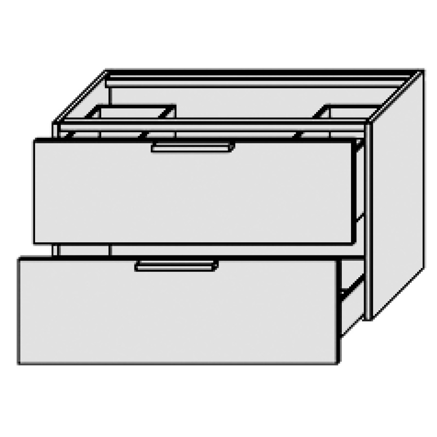 Élément inférieur PROGETTO
80,0 x 48,0 x 50,0 cm
latérale, élément à 2 tiroirs