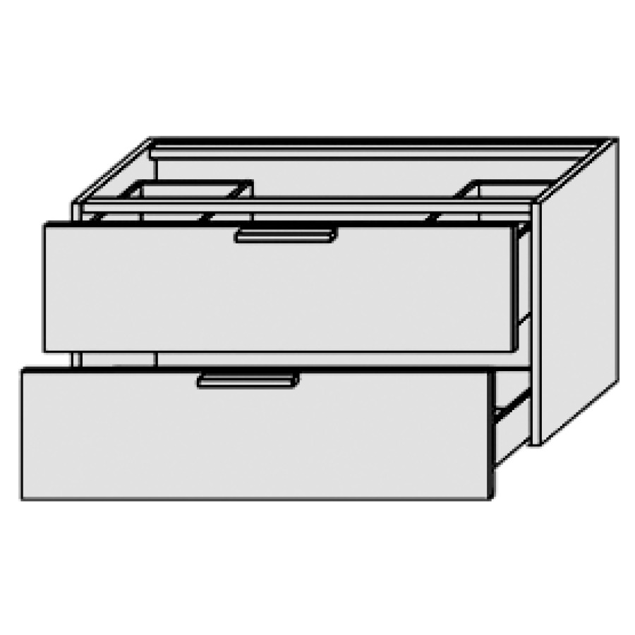 Élément inférieur PROGETTO
90,0 x 48,0 x 50,0 cm
latérale, élément à 2 tiroirs