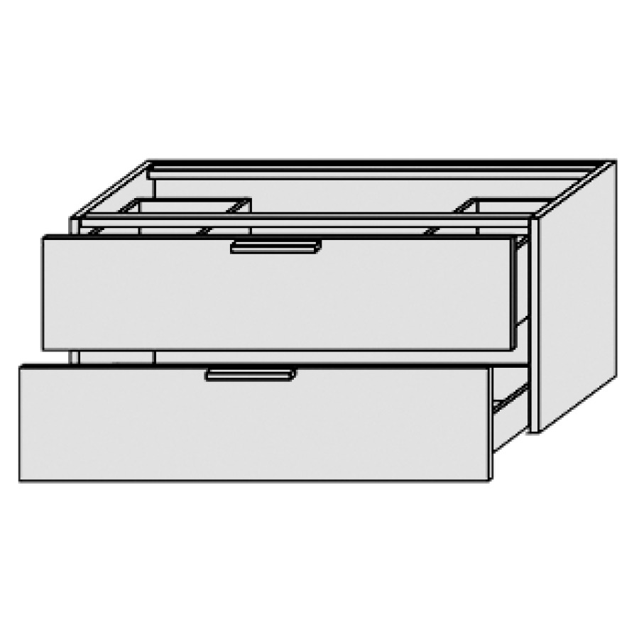 Élément inférieur PROGETTO
100,0 x 48,0 x 50,0 cm
latérale, élément à 2 tiroirs