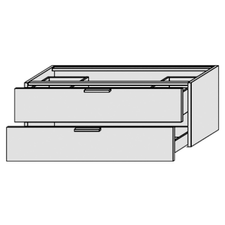 Élément inférieur PROGETTO
120,0 x 48,0 x 50,0 cm
latérale, élément à 2 tiroirs