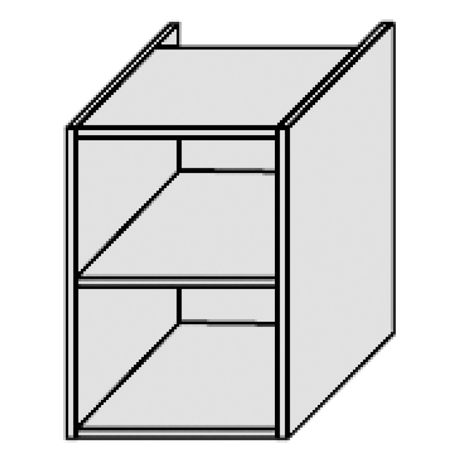 Élément inférieur PROGETTO/
PERFETTO
30,0 x 48,0 x 50,0 cm
2 niches ouvertes