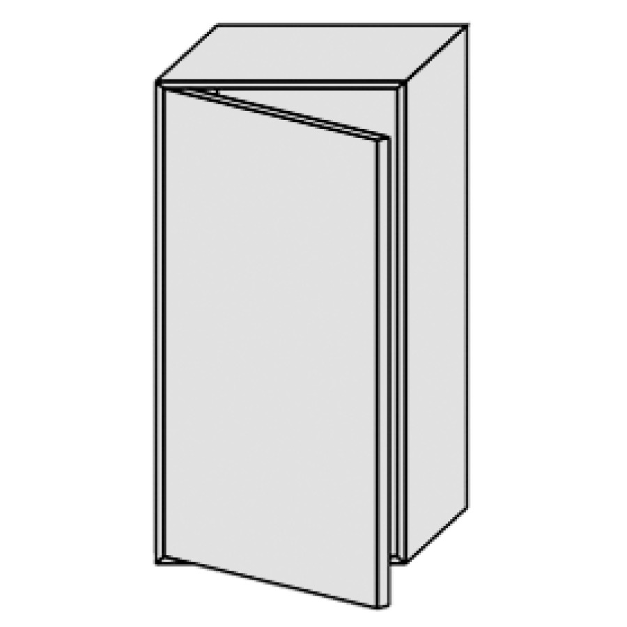 Armoire mi-haute PROGETTO
30,0 x 64,0 x 21,0 cm
1 porte, 2 tablettes en verre
charnière à droite