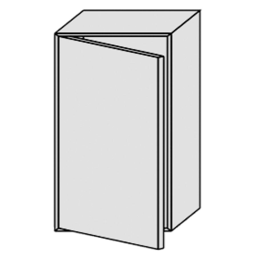 Armoire mi-haute PROGETTO
40,0 x 64,0 x 21,0 cm
1 porte, 2 tablettes en verre
charnière à droite