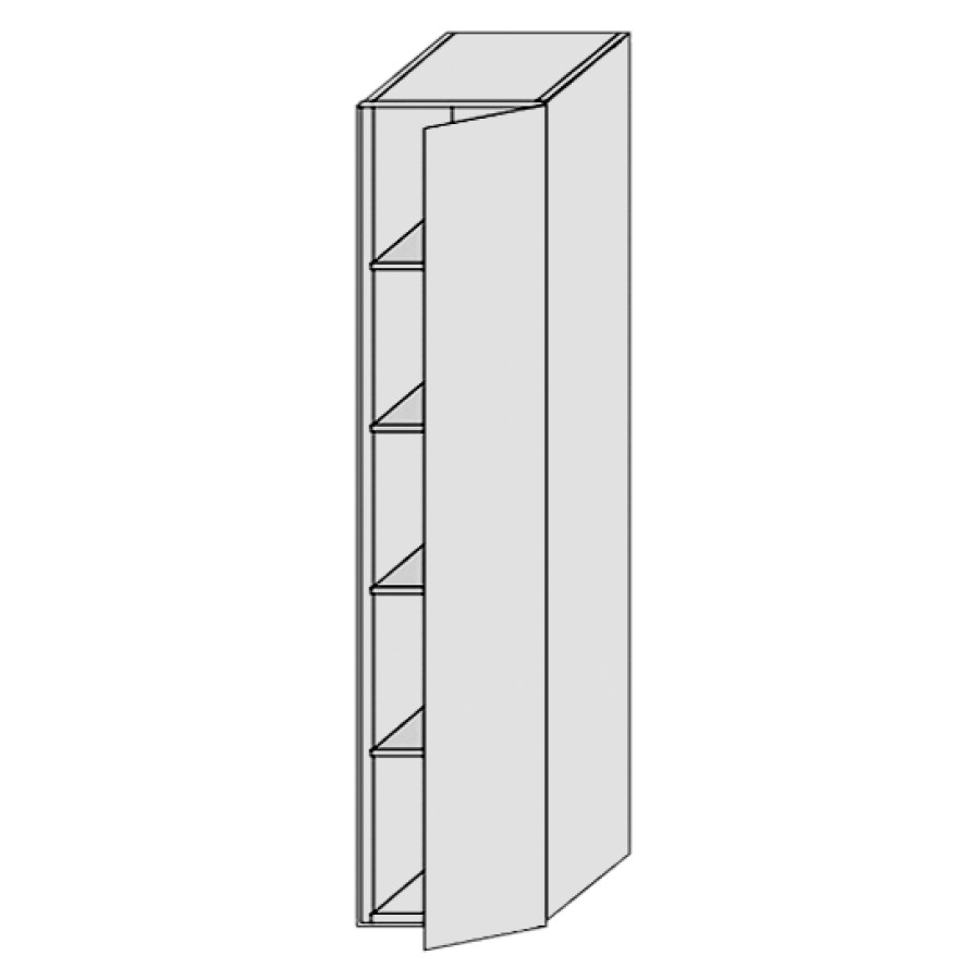 Armoire haute PROGETTO
40,0 x 160,0 x 40,0 cm
1 porte, 4 tablettes en verre
charnière à droite
