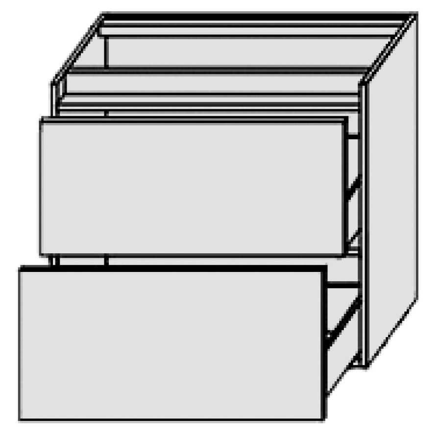 Élément inférieur PERFETTO
60,0 x 48,0 x 50,0 cm
élément à 2 tiroirs