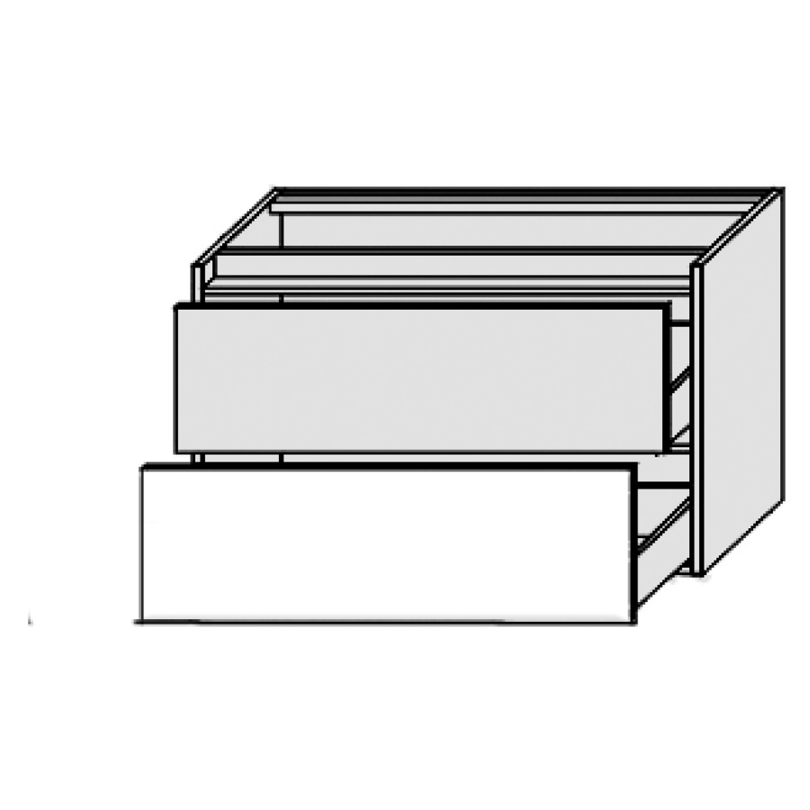Élément inférieur PERFETTO
90,0 x 48,0 x 50,0 cm
élément à 2 tiroirs