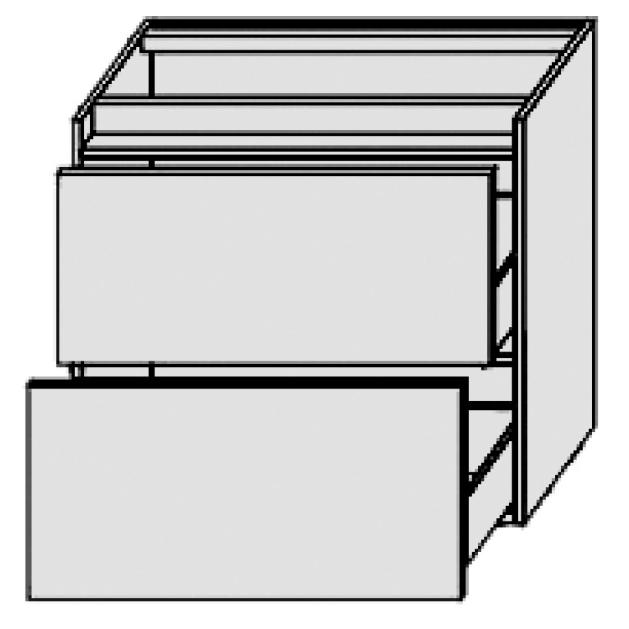 Élément inférieur PERFETTO
60,0 x 48,0 x 50,0 cm
latérale, élément à 2 tiroirs