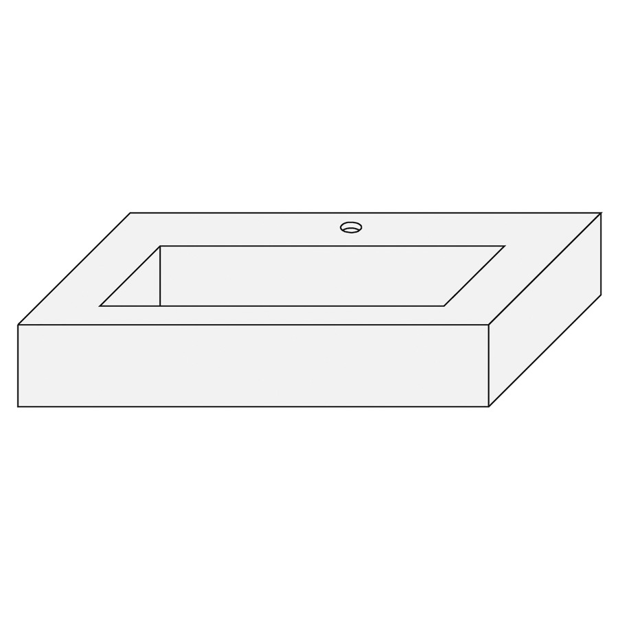 Lavabo QAMAR-DIVO LEONARDO
121,0 x 1 x 52,0 cm
HPL, avec fond amovible
pour élément inférieur
Qamar-Divo Leonardo 121 cm