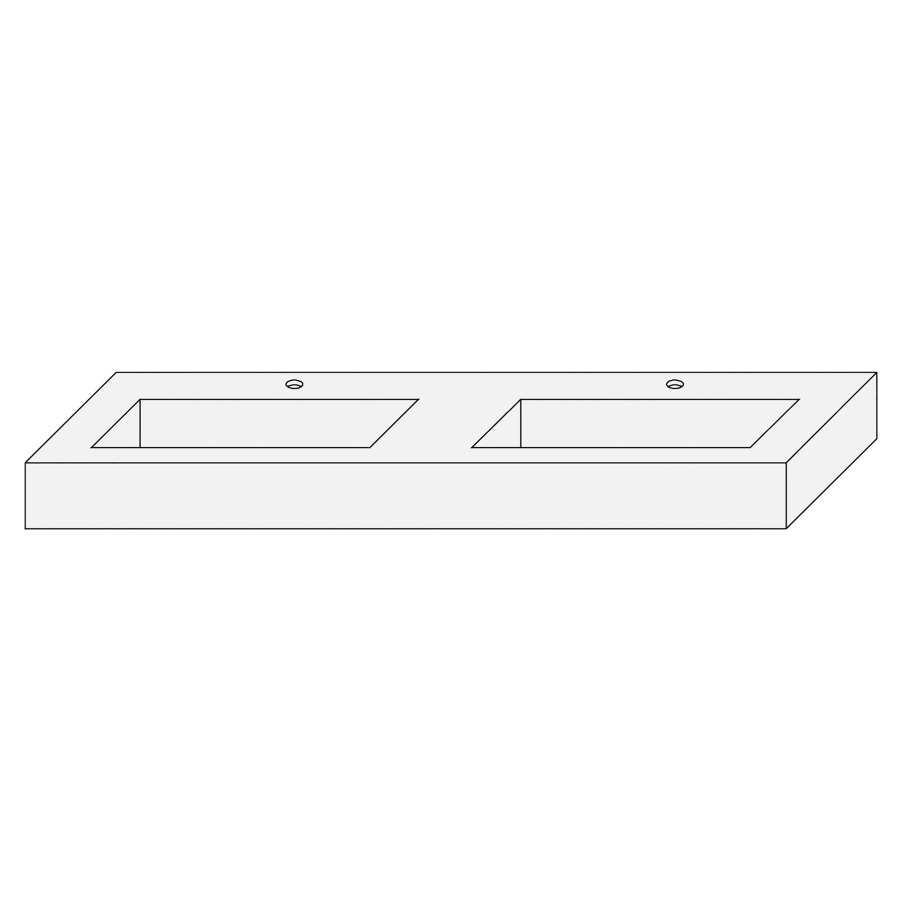 Lavabo double Qamar-Divo Leonardo
