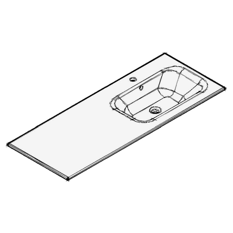 Lavabo GHIBLI
121,0 x 2,0 x 45,0 cm
coulée minérale
lavabo à droite