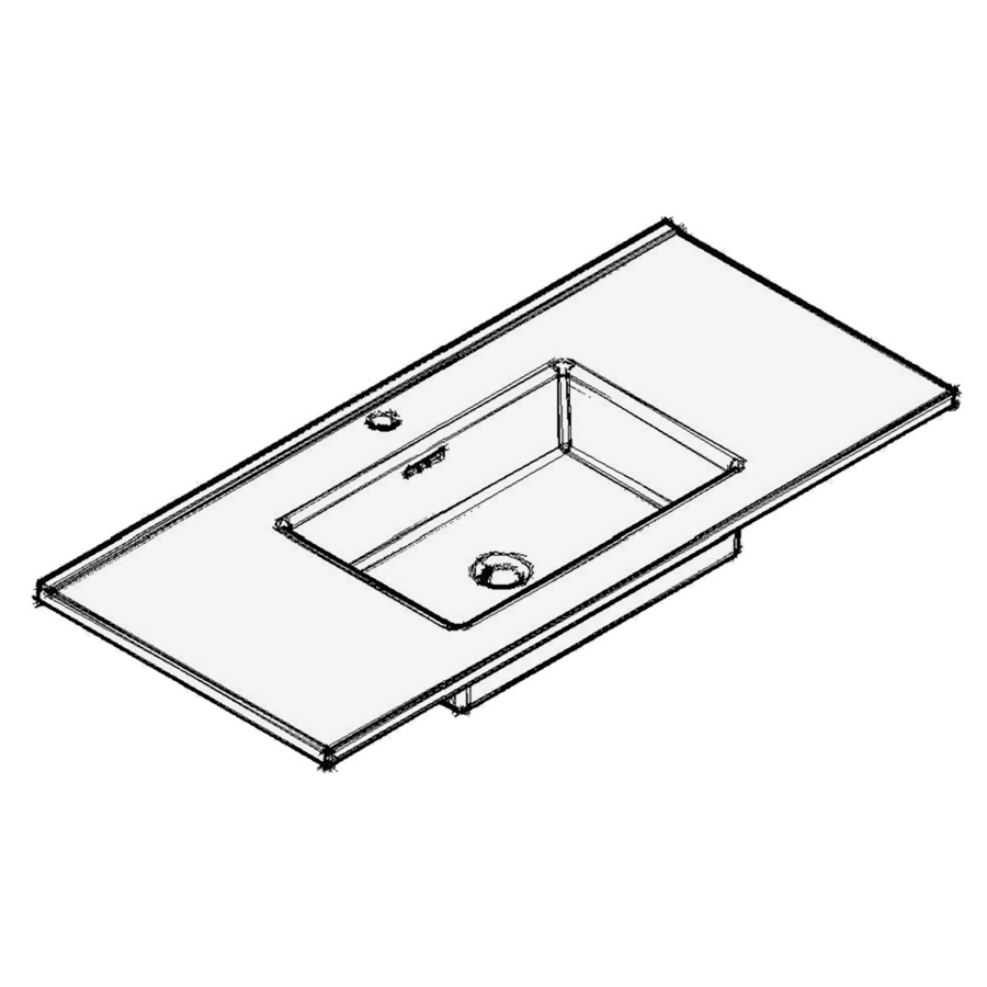 Lavabo KONA
101,0 x 1,5 x 45,0 cm
céramique, lavabo au millieu