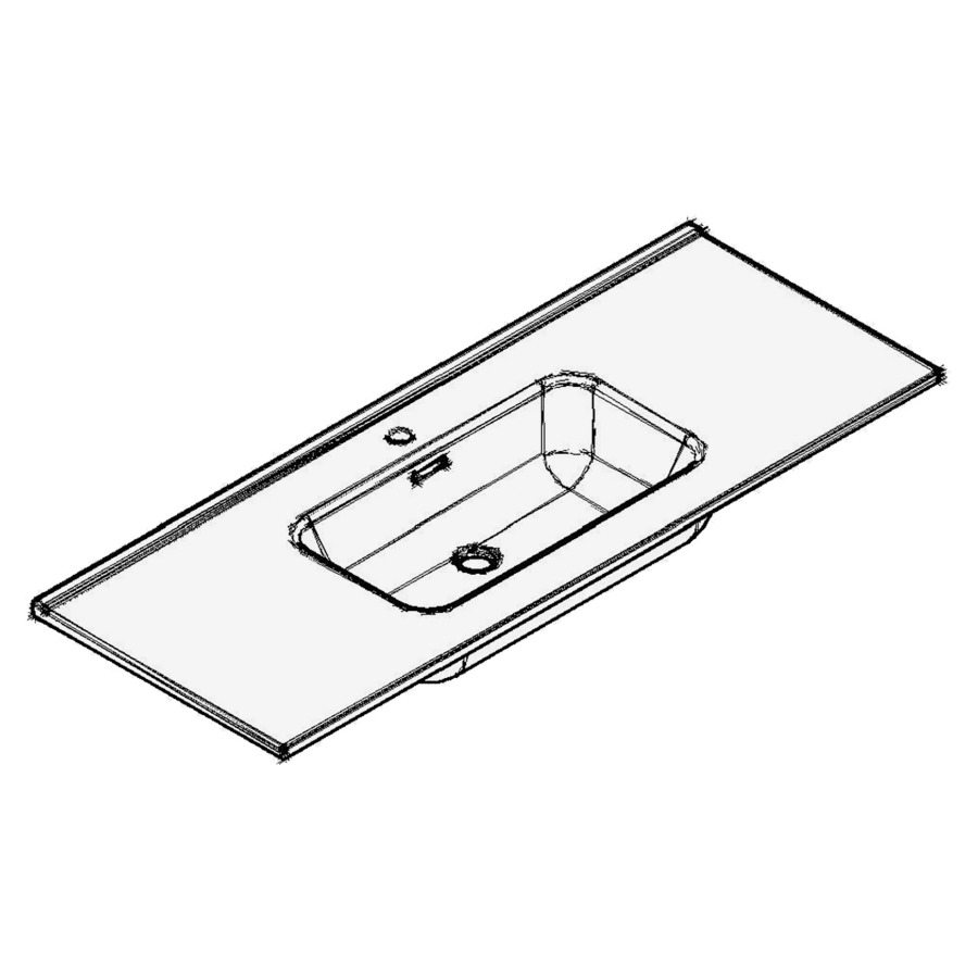 Lavabo KONA
121,0 x 1,5 x 45,0 cm
céramique, lavabo au millieu