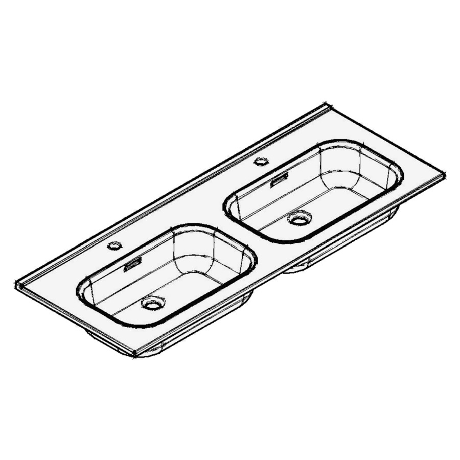 Lavabo KONA
121,0 x 1,5 x 45,0 cm
céramique, 2 lavabos