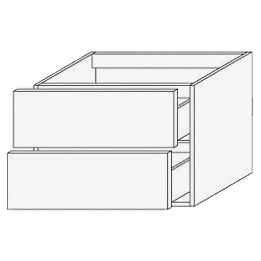 Élément inférieur VILLAGE
80,0 x 60,0 x 45,0 cm
élément à 2 tiroirs
pour lavabo intégrés