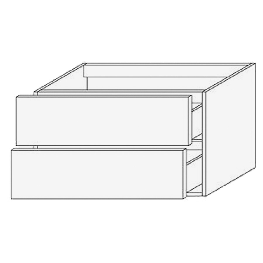 Élément inférieur VILLAGE
100,0 x 60,0 x 45,0 cm
élément à 2 tiroirs
pour lavabo intégrés