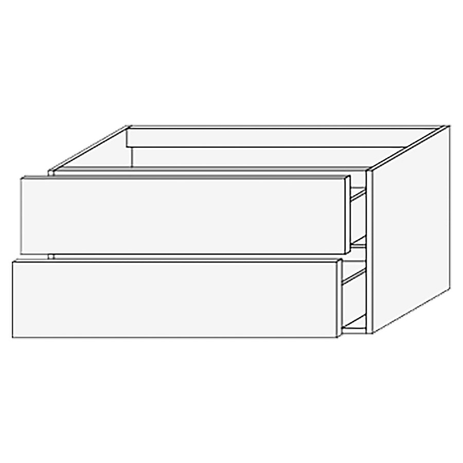 Élément inférieur VILLAGE
120,0 x 60,0 x 45,0 cm
élément à 2 tiroirs
pour lavabo intégrés