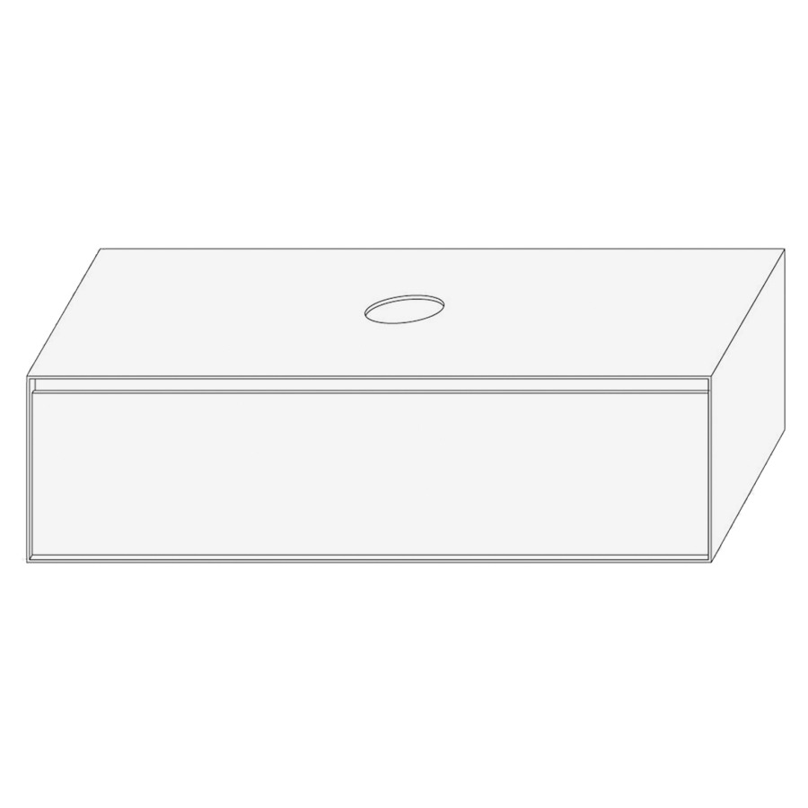 Élément inférieur DIVO
121,0 x 33,0 x 52,0 cm
élément à 1 tiroir
pour lavabo à poser au millieu