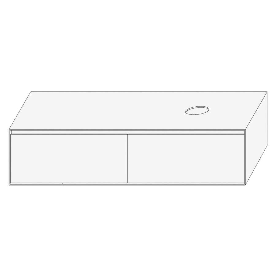 Élément inférieur DIVO
141,0 x 32,0 x 52,0 cm
2 éléments à chacune 2 tiroirs
pour lavabo à poser à droite
