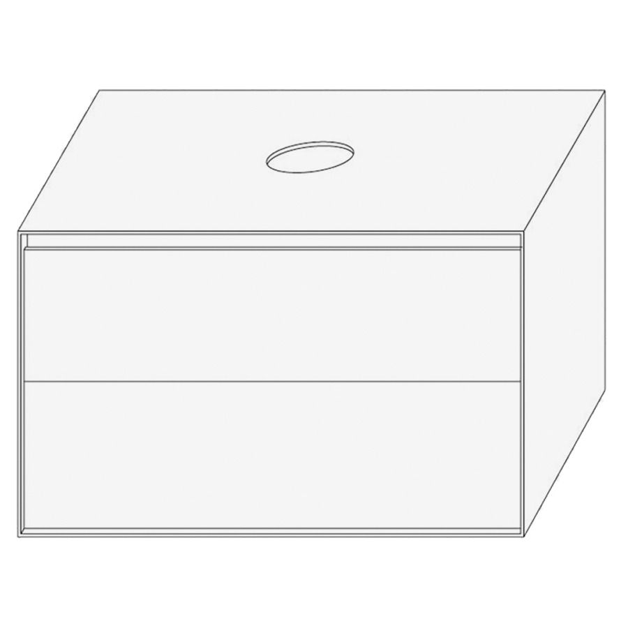Élément inférieur DIVO
81,0 x 49,0 x 52,0 cm
élément à 2 tiroirs
pour lavabo à poser au millieu