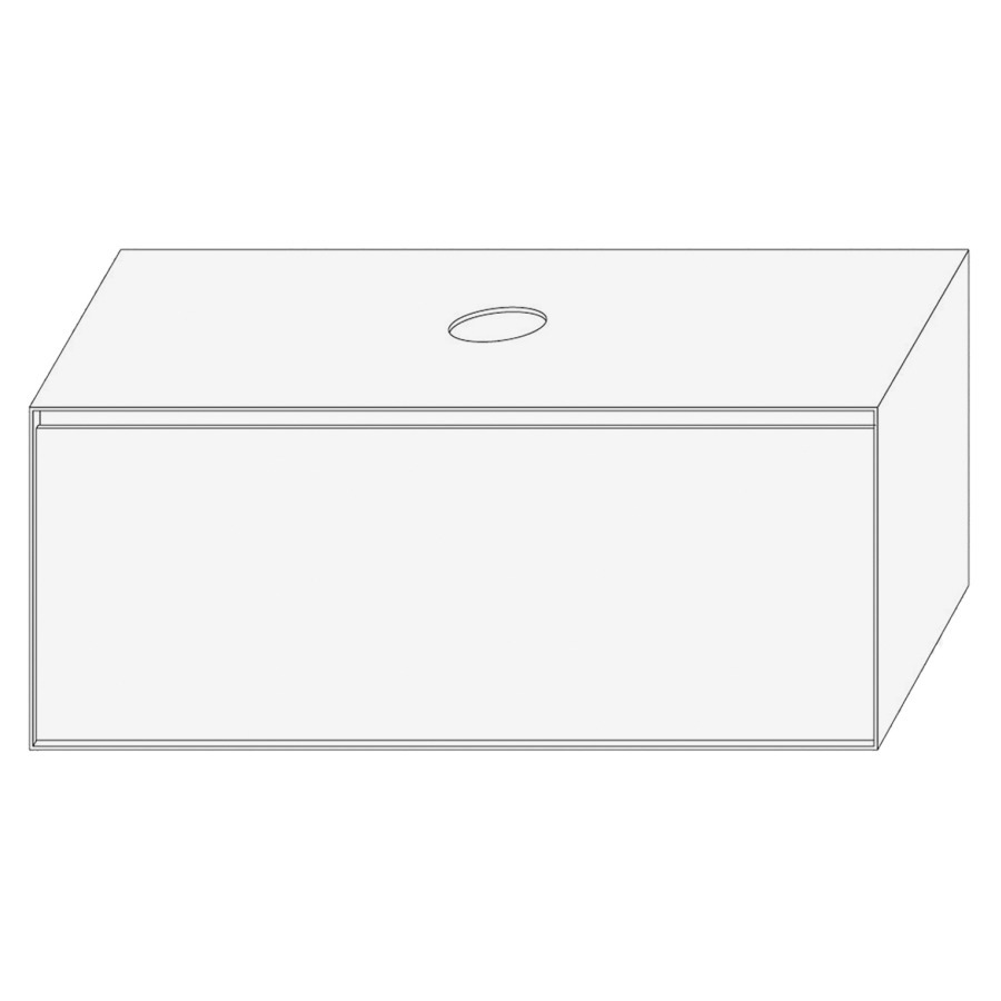 Élément inférieur DIVO
121,0 x 49,0 x 52,0 cm
élément à 1 tiroir
pour lavabo à poser au millieu