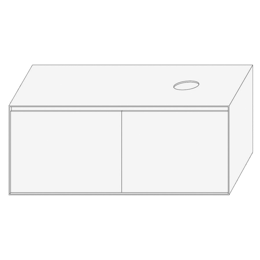 Élément inférieur DIVO
121,0 x 49,0 x 52,0 cm
2 éléments à chacune 1 tiroir
pour lavabo à poser à droite
