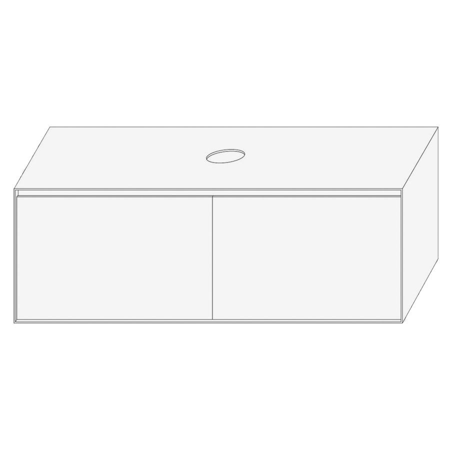 Élément inférieur DIVO
141,0 x 49,0 x 52,0 cm
2 éléments à chacune 1 tiroir
pour lavabo à poser au millieu